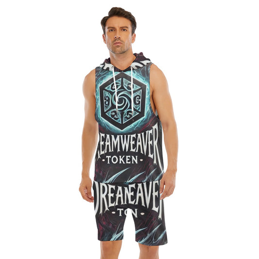 All-Over Print Men's Sleeveless Vest And Shorts Set