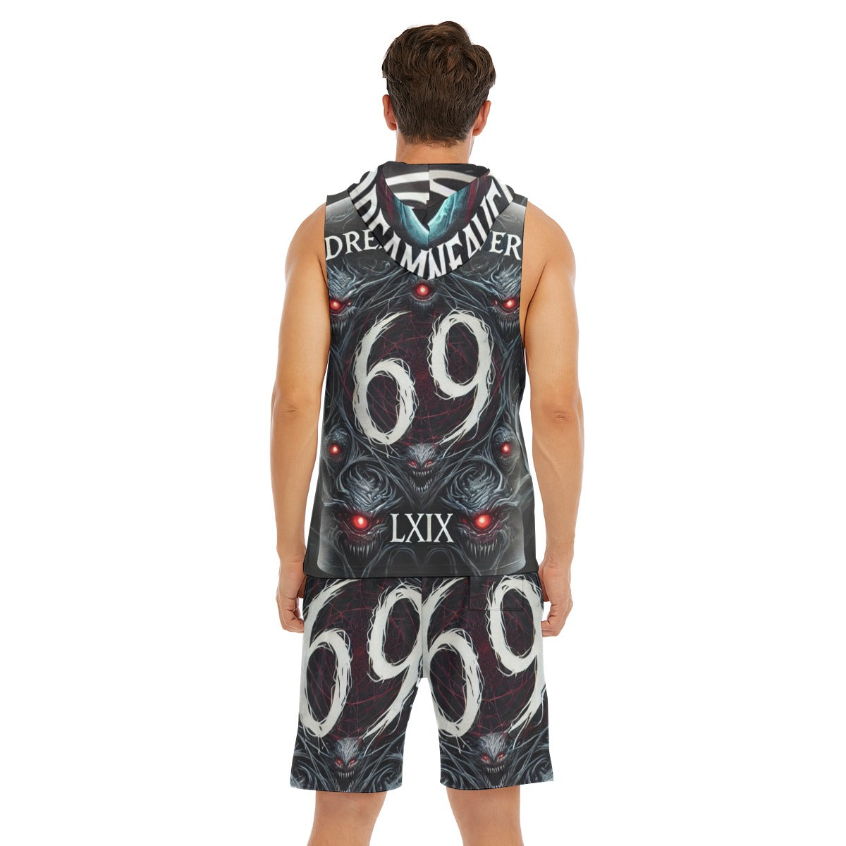 All-Over Print Men's Sleeveless Vest And Shorts Set